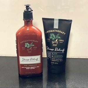 BBW Sage & Cedarwood Aromatherapy Lotion & Scrub
